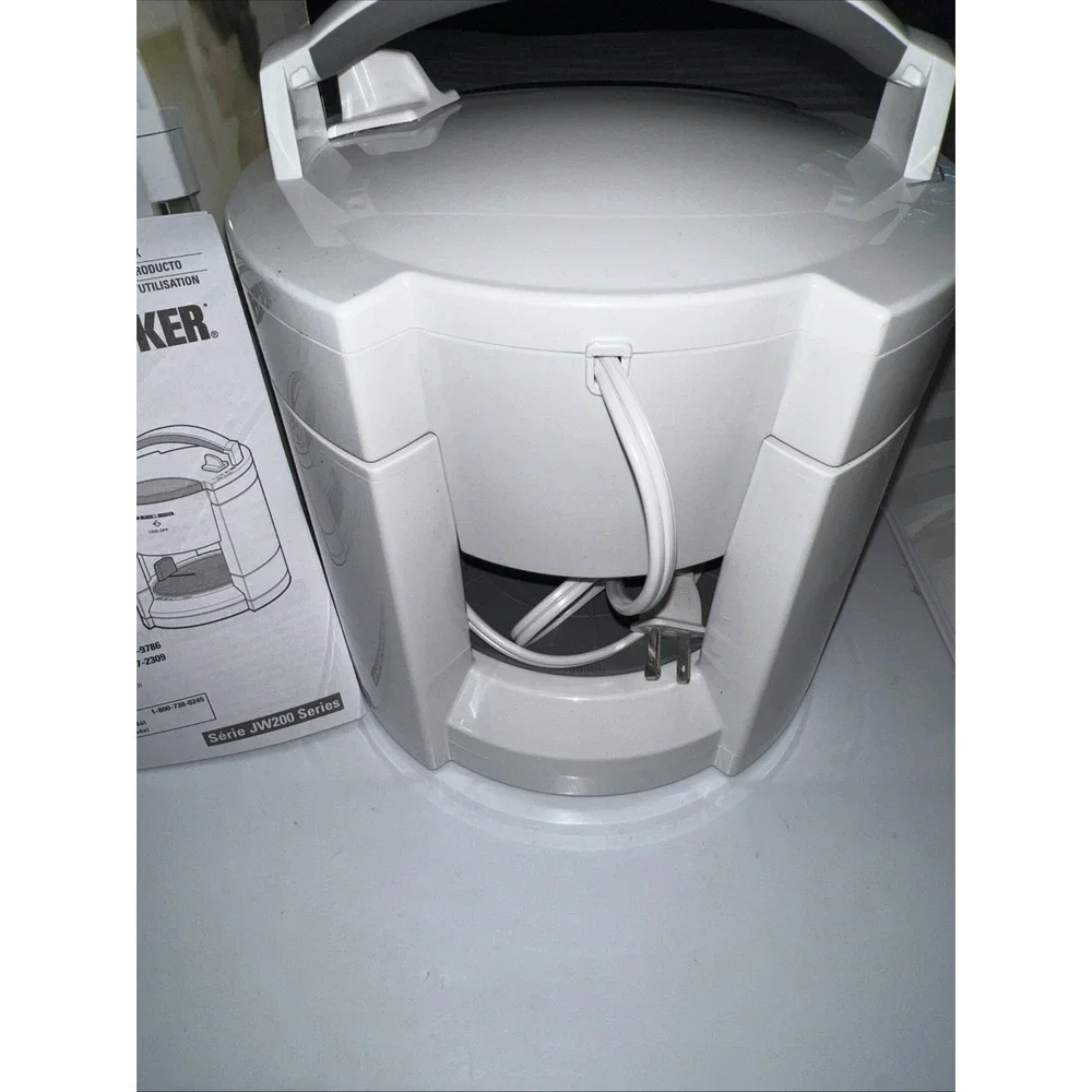Automatic Electric Jar Opener Black & Decker Lids Off JW200 White Works 2002 Vtg
